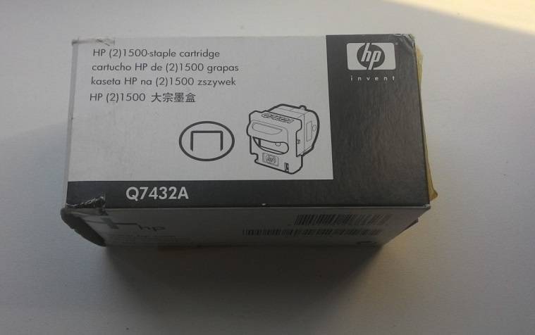 Скрепки HP Staple Cartridge for Stapler/Stacker для LJ 3392/M2727/M3035/M525/M575/M577/CM3530 2*1500шт (Q7432A/Q7432-67001/Q7432-67901)